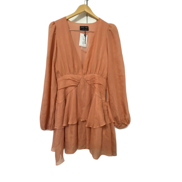 NWT MINPINK Thalia Mini Dress in Terracotta Size Small - Picture 3 of 7